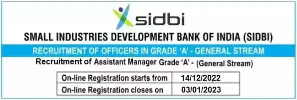 SIDBI Officer Assistant Manager Vacancy Recruitment 2022-23