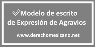 Modelo de escrito de Expresión de Agravios