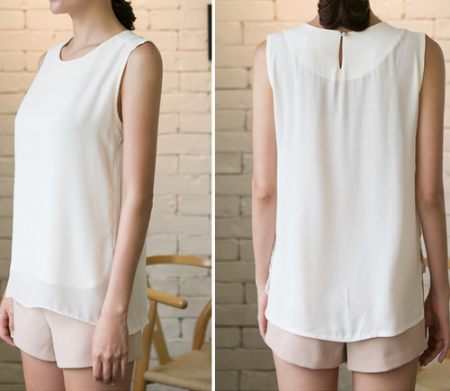 Plain Sleeveless Blouse