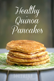 Healthy Quinoa Applesauce Pancakes - Gluten Free, Low Fat, Whole wheat