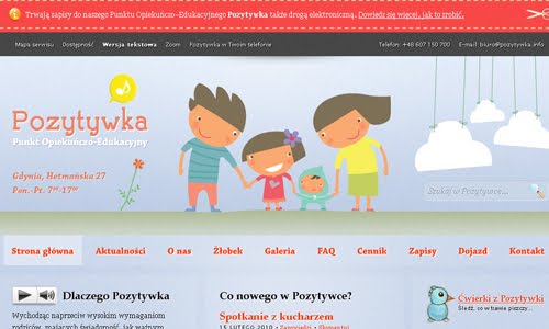 Pozytywka kid website design