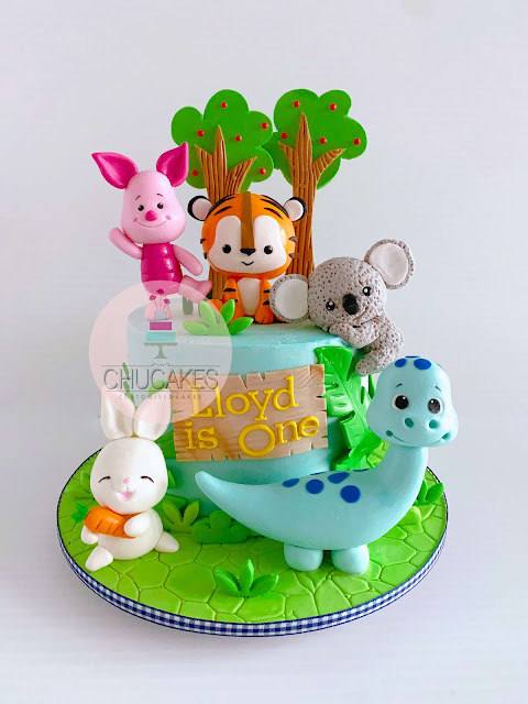 animals cake piglet tiger tree trees koala dinosaur bunny rabbit chucakes singapore