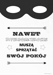 Nawet superbohaterowie muszą sprzątać swój pokój - plakat do pobrania