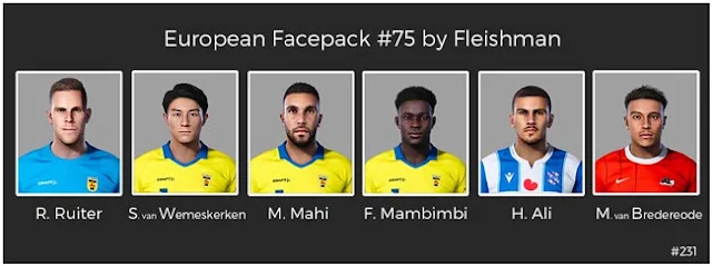 European Facepack #75 For eFootball PES 2021