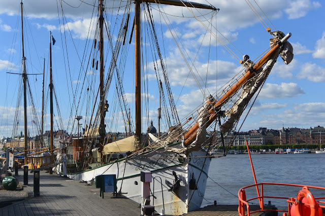 Stockholm : bateaux de collection, voileirs anciens sur l'île de Skeppsholmen