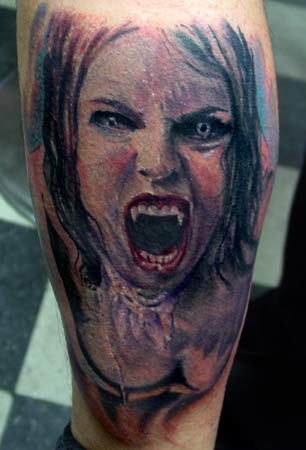  kat von d face tattoo Vampire Tattoo Design on Arm 2