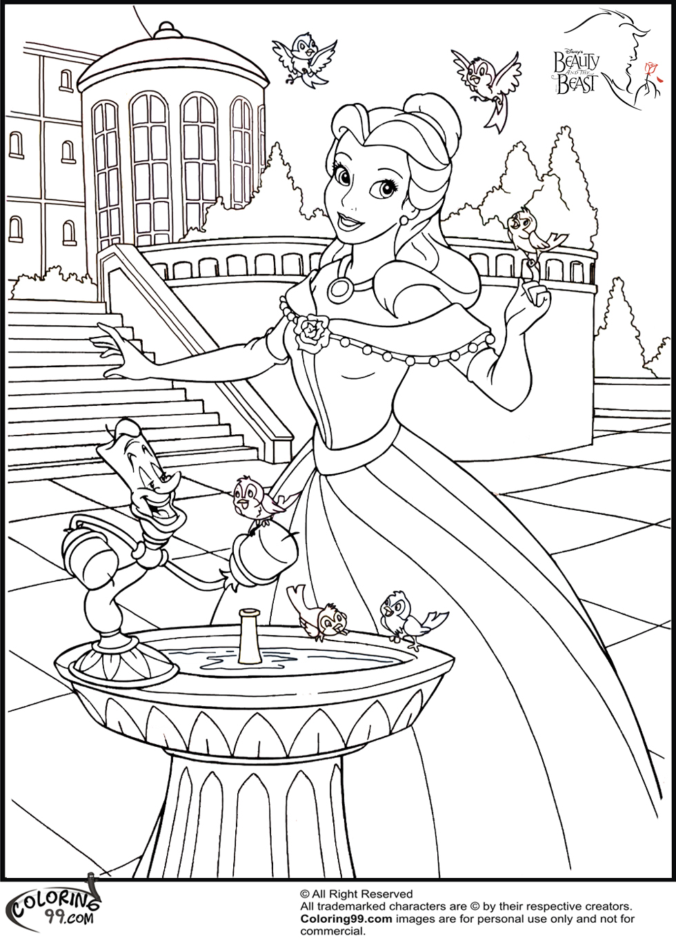Download Disney Princess Belle Coloring Pages | Minister Coloring