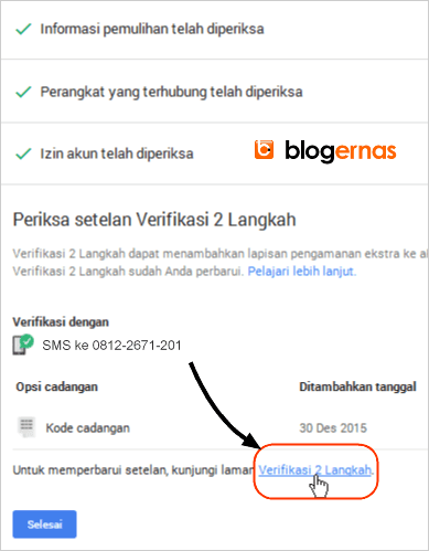 Cara Mendapatkan Kode Cadangan Verifikasi Gmail