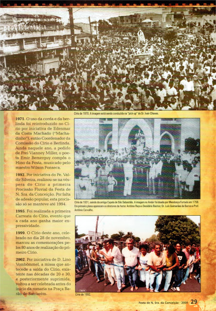 PROGRAMA DA FESTA DE NOSSA SENHORA DA CONCEIÇÃO – 2008 – Santarém – Pará - Brasil