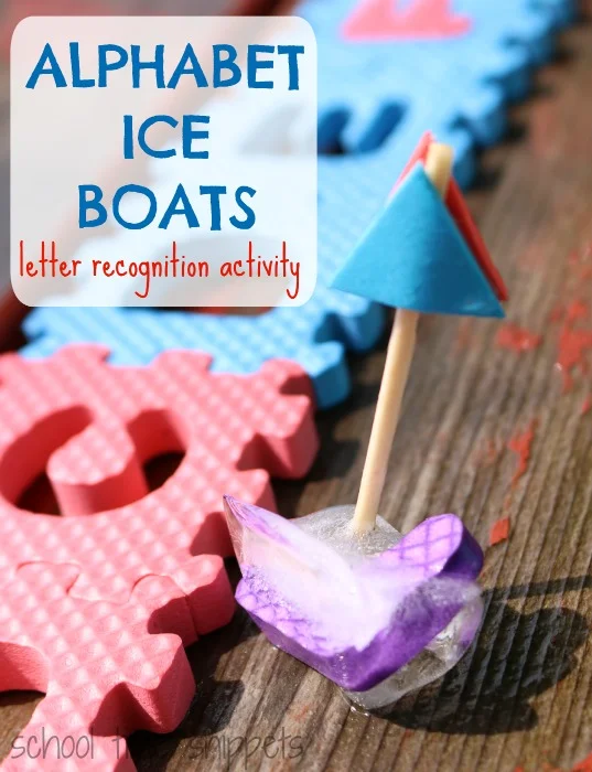 alphabet ice boat activity for toddlers