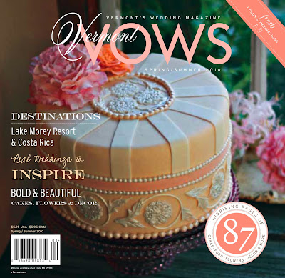 Featured Wedding in latest Vermont Vows Spring Summer 2010 Issue