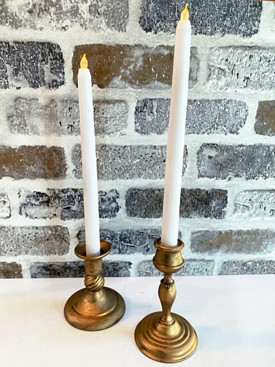 candlesticks with battery powered candles
