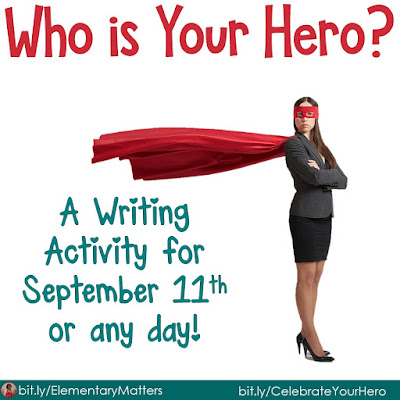 Celebrate Heroes: September 11th is a tough day to honor with little ones, but this discussion and writing prompt has been a success in my classroom. It includes a freebie!