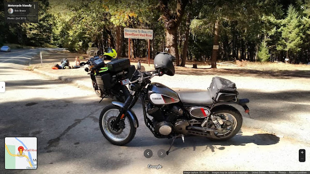 Motorcycles in Mad River at the Burger Bar