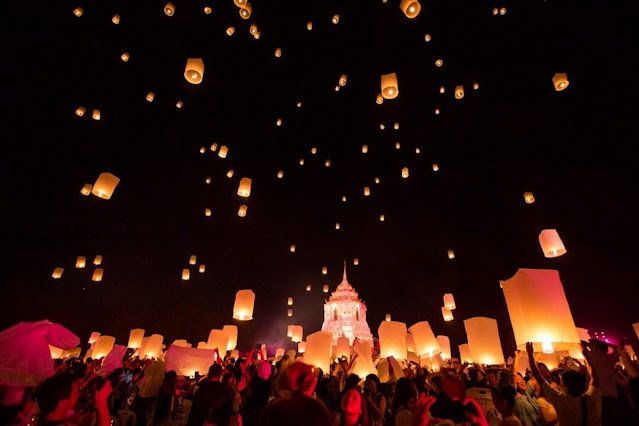 yi peng history,  yi peng story, origins of yi peng festival, yi peng festival roots, the birth of the yi peng tradition, ancient history of yi peng lanterns, historical of yi peng festival