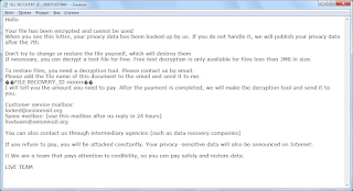 LIVE TEAM Ransomware note, записка о выкупе