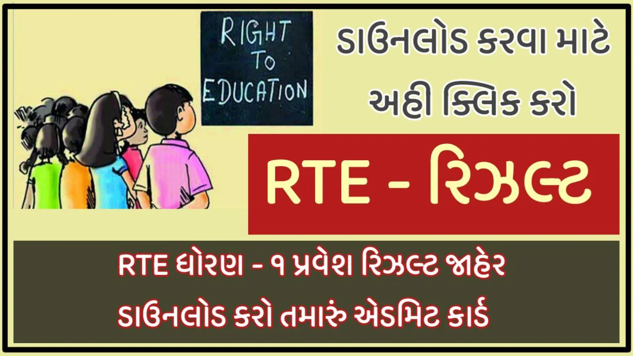 RTE Result 2022 Gujarat, Download First Round Admit Card @rte.orpgujarat.com