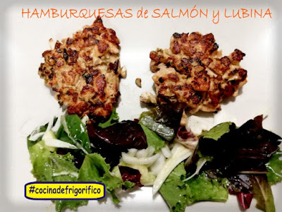hamburguesa de salmon y lubina #cocinadefrigorifico