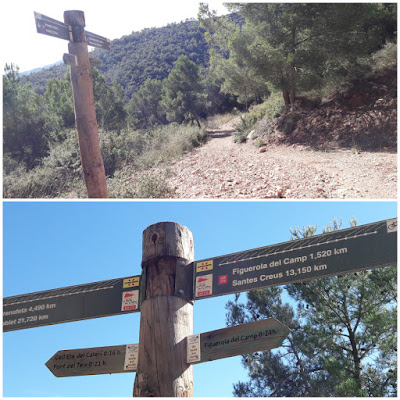 Prenafeta a Santes Creus GR-175 Ruta del Cister, inici del Camí dels Horts