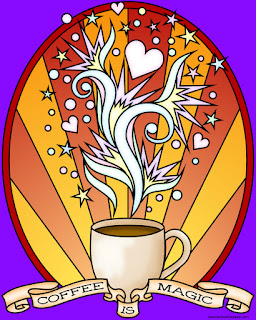 Coffee is magic- blank coloring page available