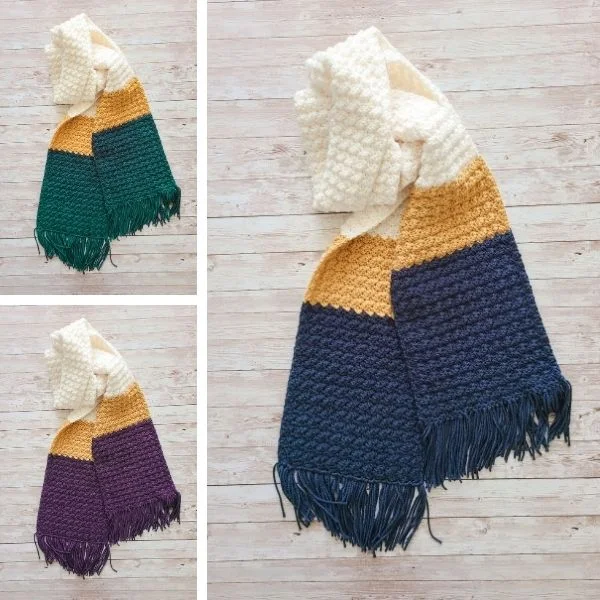 Super Sized Color Blocked Scarf Pattern