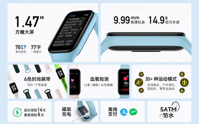 Redmi Band 2 features