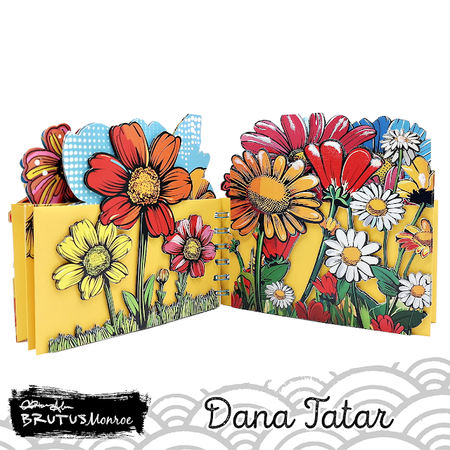 Colorful Spring floral envelope album featuring layered vibrant, pop-inspired flowers. Let your imagination bloom with this playful paper collection.