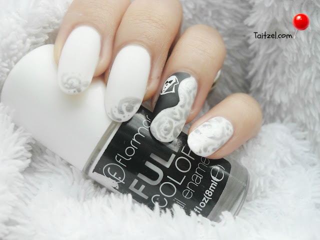 Manichiura cu oja alba wedding nails