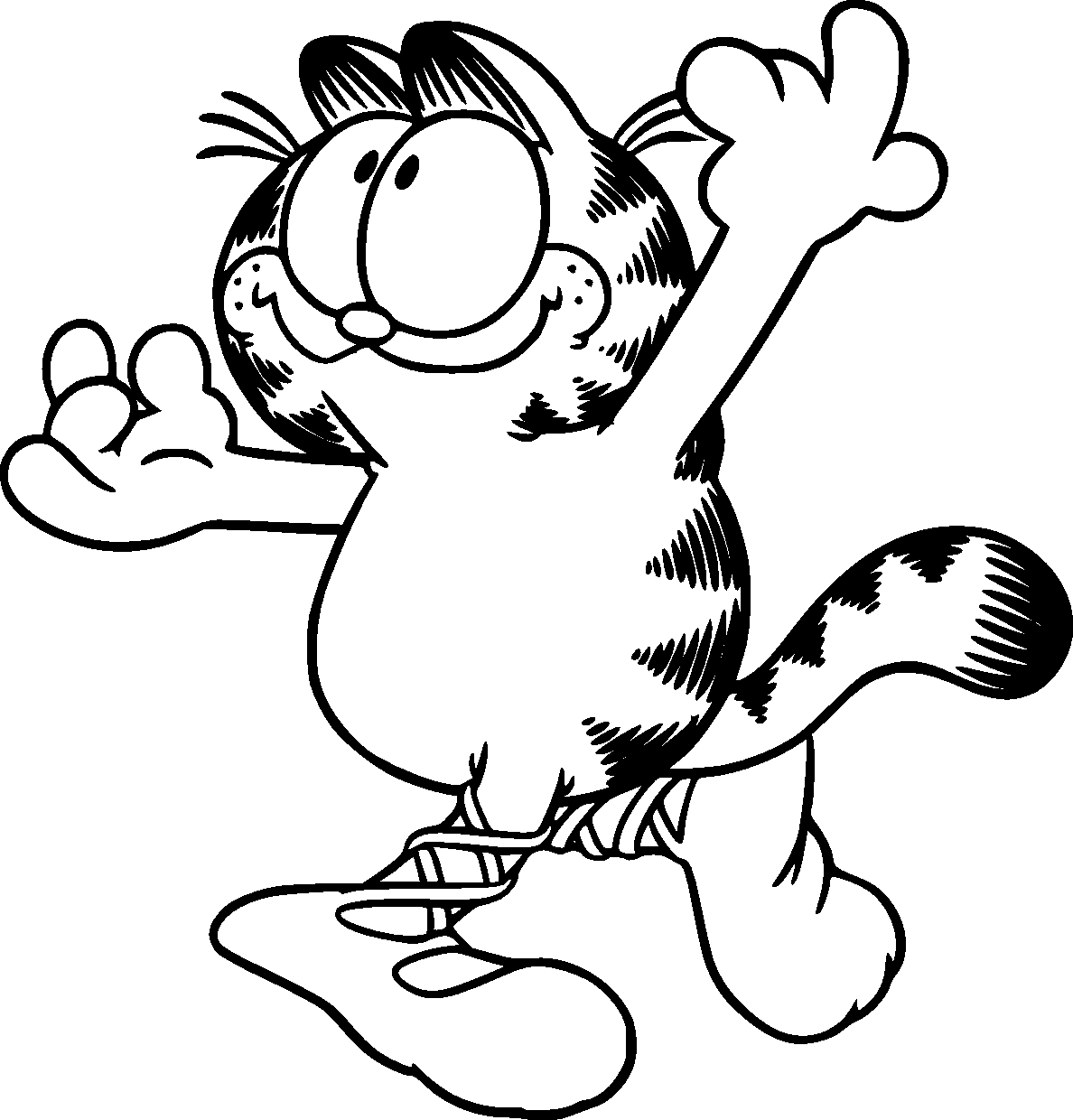 Free Garfield  the Cat Coloring  Pages  For Kids