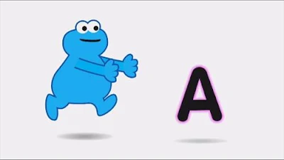 Sesame Street Episode 4263. Cookie Monster appears he sings a song about the A sound in the word apple.