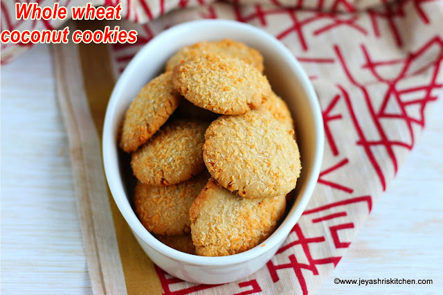 Whole wheat coconut cookies