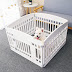 Pet Playpen Foldable Gate for Dogs Heavy Plastic Puppy Exercise Pen with Door Portable Indoor Outdoor Small Pets