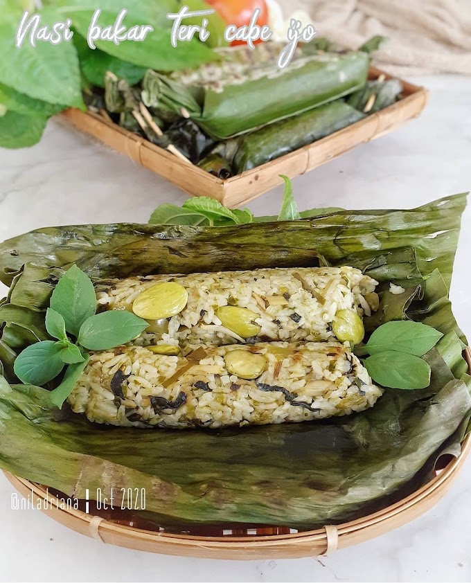 Resep Spesial Favorit Nasi Bakar Teri Cabe Ijo