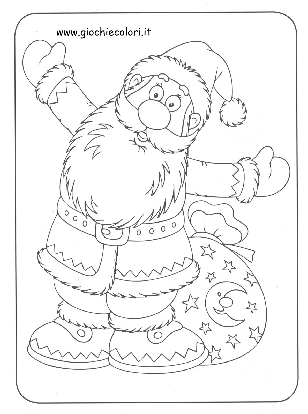 DISEGNI DA COLORARE BABBO NATALE