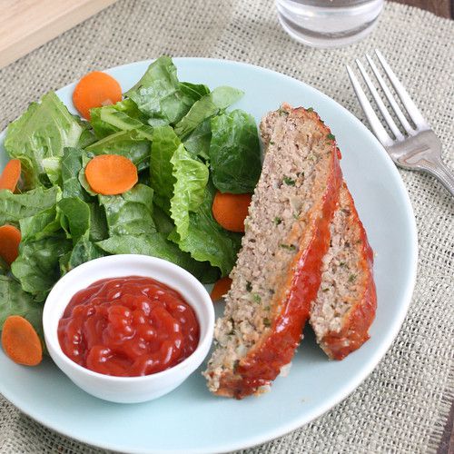 Turkey Meatloaf with Brown Sugar-Ketchup Glaze