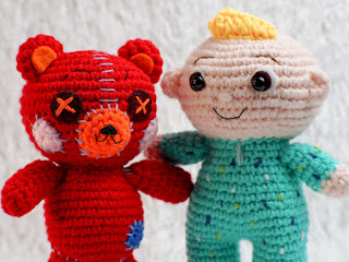 Cocomelon Baby JJ and Red Teddy Bear Amigurumi Crochet Pattern