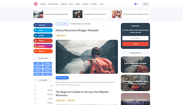 Eclipse Responsive Blogger Template