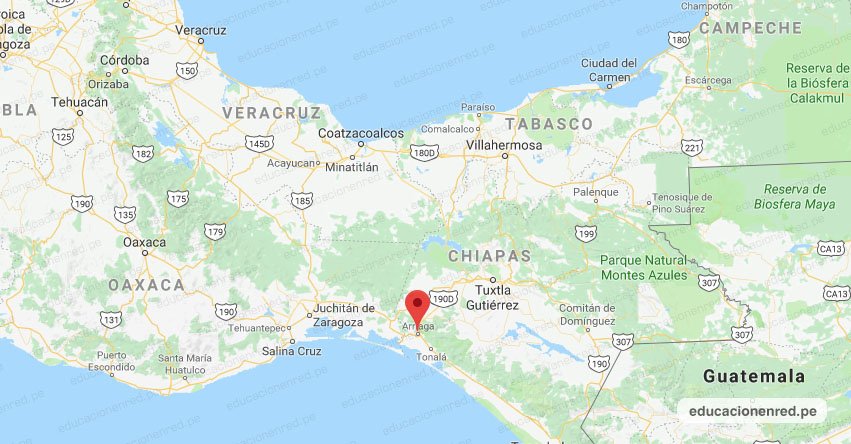 Temblor en México de Magnitud 4.1 (Hoy Sábado 02 Noviembre 2019) Sismo - Epicentro - Arriaga - Chiapas - CHIS. - SSN - www.ssn.unam.mx
