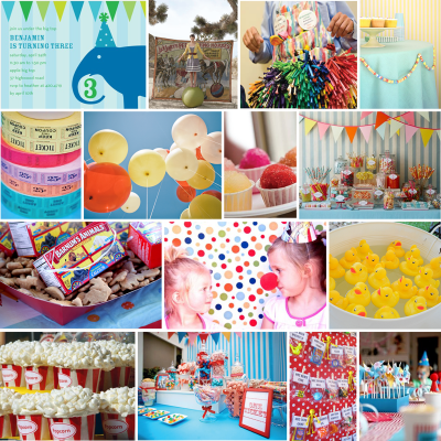 Circus Theme Birthday Party on Board  70th Birthday Party Inspiration Created By Birthday Girl