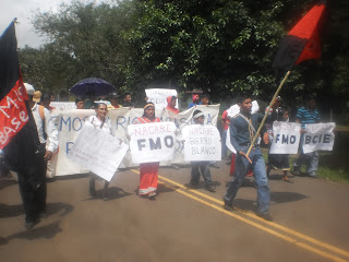 La marcha avanza poe el centro de Tole