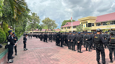 Pengamanan Unjuk Rasa Aksi Bela Guru tua berakhlak, Polda Sulteng Kedepankan Tindakan Humanis