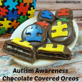Autism Awareness Chocolate Covered Oreos