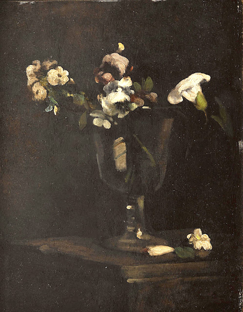 Théodule-Augustin Ribot (1823-1891) Fleurs dans un verre Collection privée