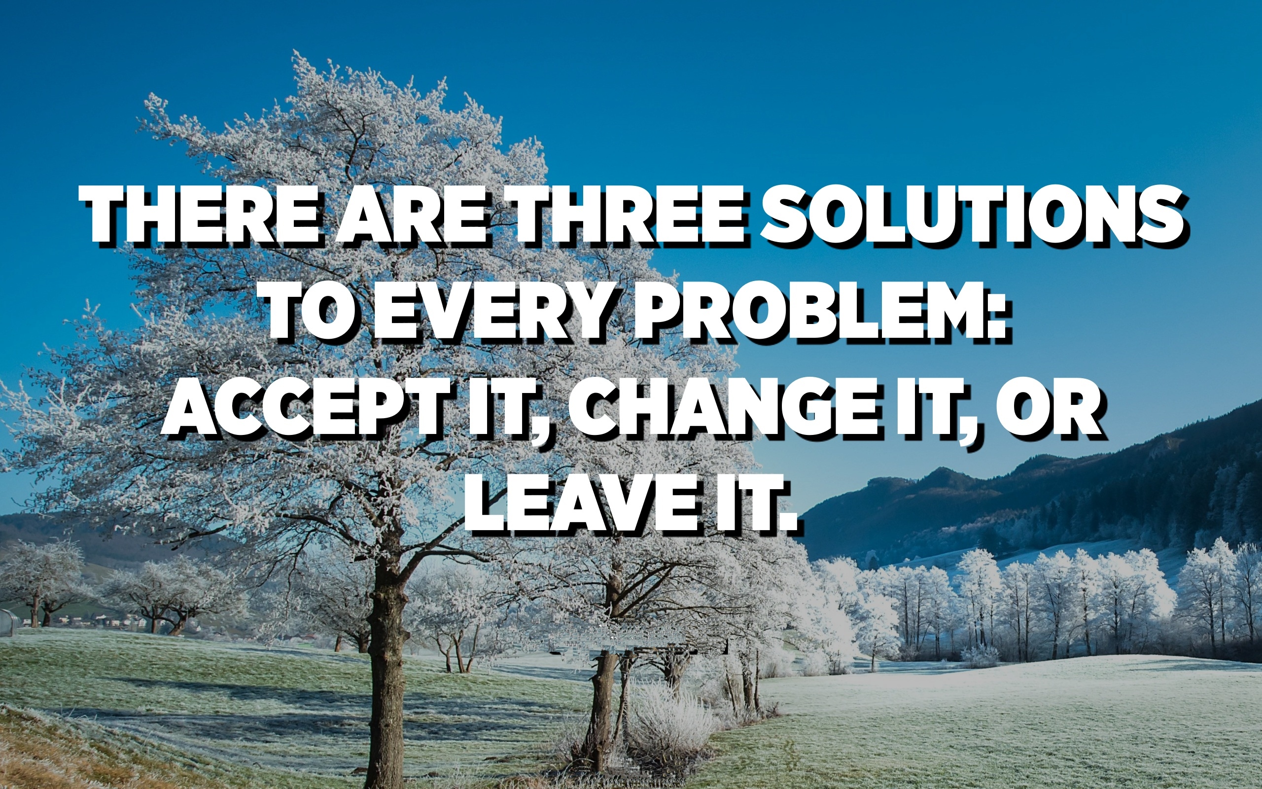 Three solutions to three problems