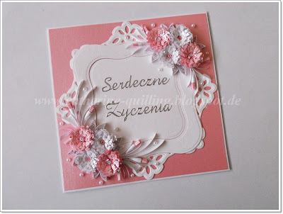 quilling card pink