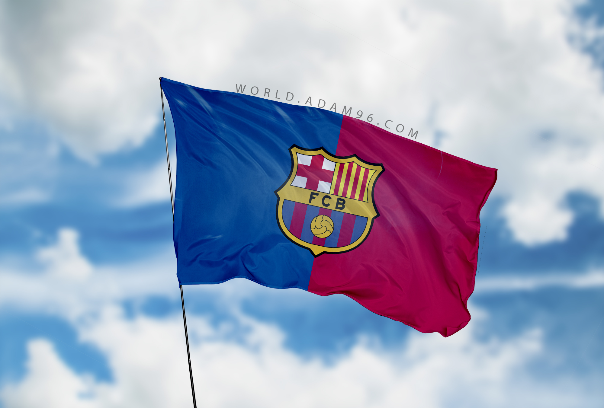 Backgrounds Barcelona Flags Fluttering Free Download