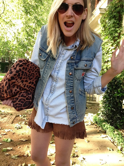 #ootd denim and fringe