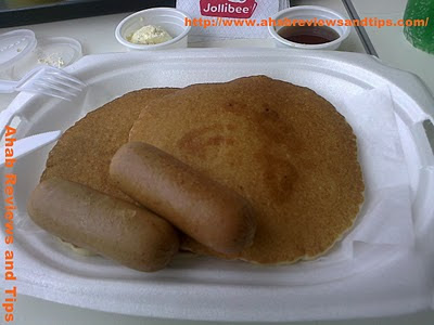 Jollibee menu: Chicken sausage with pancake
