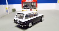 Tomica Limited Vintage: LV-102a Mazda Familia Van Patrol Car rear back