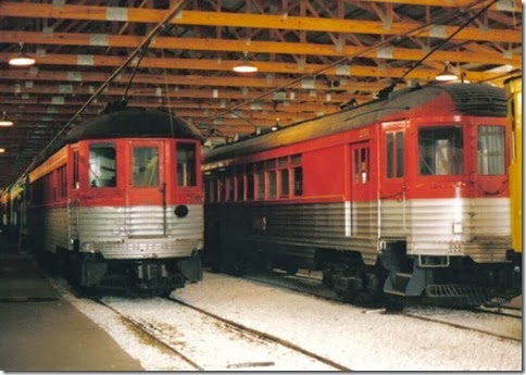 North Shore Line #251 & #757 at the Illinois Railway Museum on May 23, 2004
